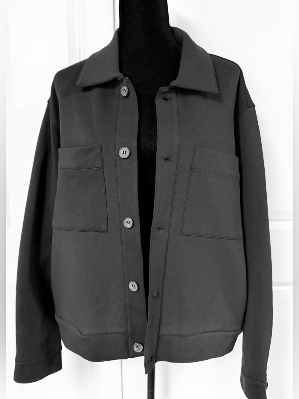 Time And Tru Black Button Down Jacket